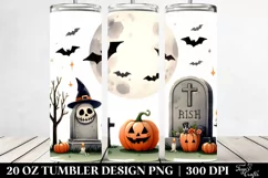 Simple Funny Halloween Tombstone 20 Oz Tumbler Product Image 2