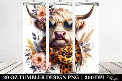Elegant Highland Cow Tumbler Product Image 2