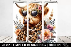 Elegant Highland Cow Tumbler Product Image 2