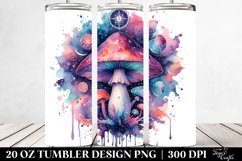 Vibrant Celestial Mushroom Sublimation Clipart Product Image 2