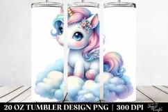 Cute Baby Unicorn Lofty Cloud 20 Oz Tumbler Product Image 2