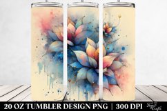 Abstract Stained Lobelia 20 oz Tumbler Design Product Image 2