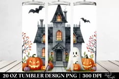 Funny Halloween Haunted House 20 Oz Tumbler Product Image 2