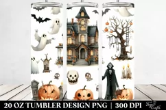 Funny Halloween Haunted House 20 Oz Tumbler Product Image 2