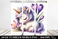 Cute Baby Unicorn Crocus 20 Oz Tumbler Product Image 2
