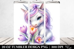 Cute Baby Unicorn Crocus 20 Oz Tumbler Product Image 2