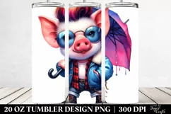 Aggressive Baby Pig 20 Oz Tumbler Product Image 2