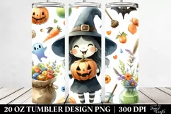 Funny Halloween Witch Clipart | 20 oz Tumbler Product Image 2