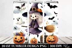 Funny Halloween Witch Clipart | 20 oz Tumbler Product Image 2