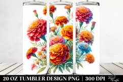 Colorful Marigold Bouquet | 20 oz Tumbler Product Image 2