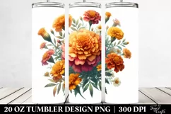 Colorful Marigold Bouquet | 20 oz Tumbler Product Image 2