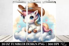 Cute Unicorn Cowboy | 20 oz Tumbler Product Image 2