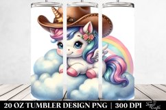 Baby Unicorn Cowboy Hat | 20 Oz Tumbler Product Image 2