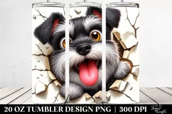 Cute Crazy Looking Miniature Schnauzer | 20 Oz Tumbler Product Image 2
