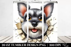 Funny Schnauzer Painting | 20 oz Tumbler Product Image 2
