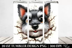 Funny Schnauzer Painting | 20 oz Tumbler Product Image 2