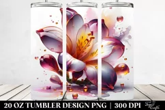 20 Oz Tumbler Sublimation | Glossy Freesia with Metallic Product Image 2