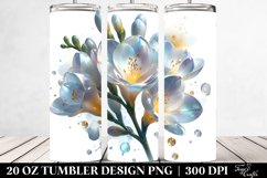 20 Oz Tumbler Sublimation | Glossy Freesia with Golden Product Image 2