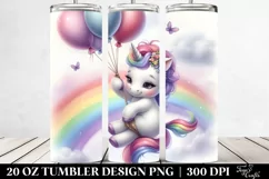 Baby Unicorn Rainbow Swing | 20 Oz Tumbler Product Image 2