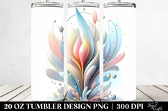 Shiny Snowdrop,Abstract Watercolor | 20 oz Tumbler Product Image 2