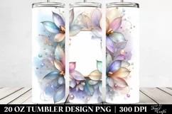 Shiny Snowdrop,Abstract Watercolor | 20 oz Tumbler Product Image 2