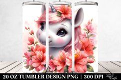 Baby Unicorn Watercolor Tumbler | 20 oz Tumbler Product Image 2