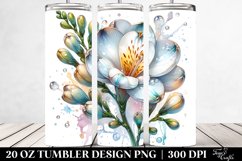 20 Oz Tumbler Sublimation | Glossy Freesia with Golden Product Image 2