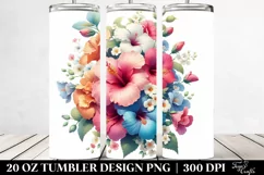 Colorful Hibiscus Bouquet | 20 oz Tumbler Product Image 2