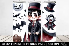 Funny Halloween Vampire Clipart | 20 oz Tumbler Product Image 2