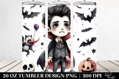 Funny Halloween Vampire Clipart | 20 oz Tumbler Product Image 2