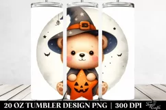 Retro Baby Bear Standing on Star 20 Oz Tumbler Product Image 2
