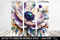 Stained Anemone with Marble Splash | 20 Oz Tumbler Product Image 2