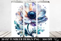 Stained Anemone with Marble Splash | 20 Oz Tumbler Product Image 2