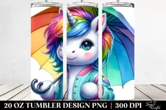 Baby Unicorn Posing Like a Model 20 Oz Tumbler Product Image 2