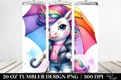 Baby Unicorn Posing Like a Model 20 Oz Tumbler Product Image 2
