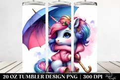 Baby Unicorn Posing Like a Model 20 Oz Tumbler Product Image 2