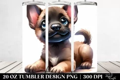 Playful Baby Malinois 20 Oz Tumbler Product Image 2
