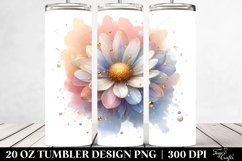 Abstract Pastel Shiny Daisy Golden | 20 oz Tumbler Product Image 2