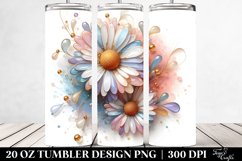 Abstract Shiny Daisy Tumbler Product Image 2