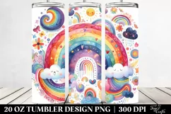 Colorful Whimsical Rainbow | 20 oz Tumbler Product Image 2
