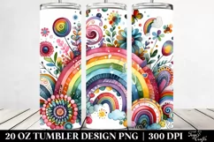 Colorful Whimsical Rainbow | 20 oz Tumbler Product Image 2