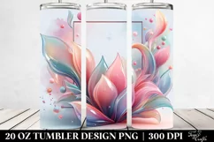 Shiny Tulip Illustration | 20 oz Tumbler Product Image 2