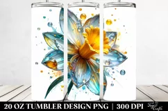 20 Oz Tumbler Sublimation | Shiny Daffodil with Metallic Product Image 2