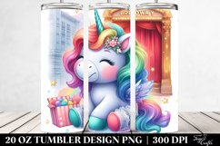 Pastel Baby Unicorn Broadway Stage 20 oz Tumbler Design Product Image 2