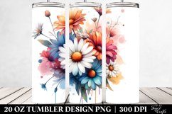 Abstract Vibrant Daisy Tumbler Product Image 2