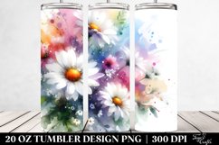 Abstract Vibrant Daisy Tumbler Product Image 2