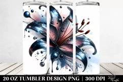 20 Oz Tumbler Sublimation | Glossy Lily with Metallic Product Image 2
