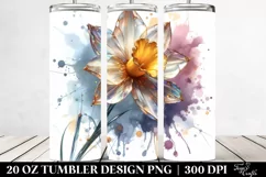 20 Oz Tumbler Sublimation | Shiny Daffodil with Metallic Product Image 2
