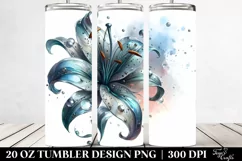 20 Oz Tumbler Sublimation | Glossy Lily with Metallic Product Image 2
