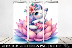 Baby Unicorn Dancer Lotus Tumbler Product Image 2